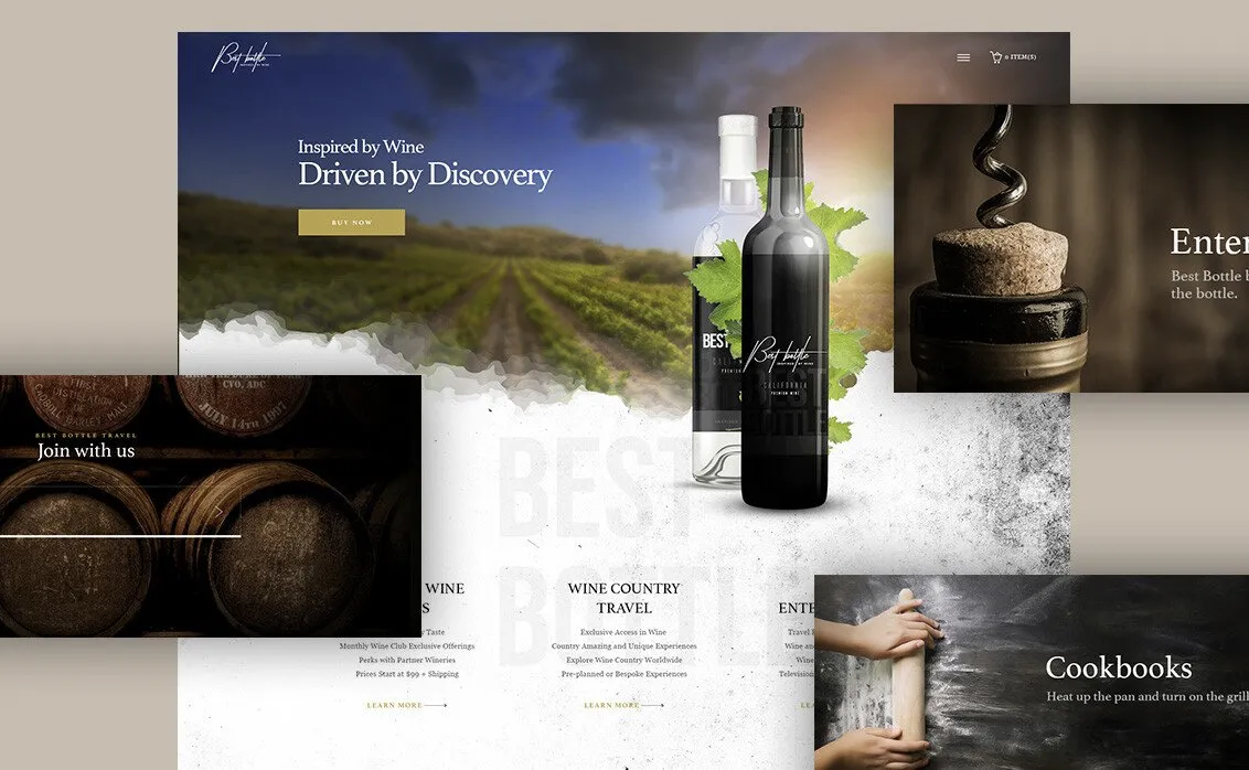 Wine And Dine Website Design by IPER One Studio