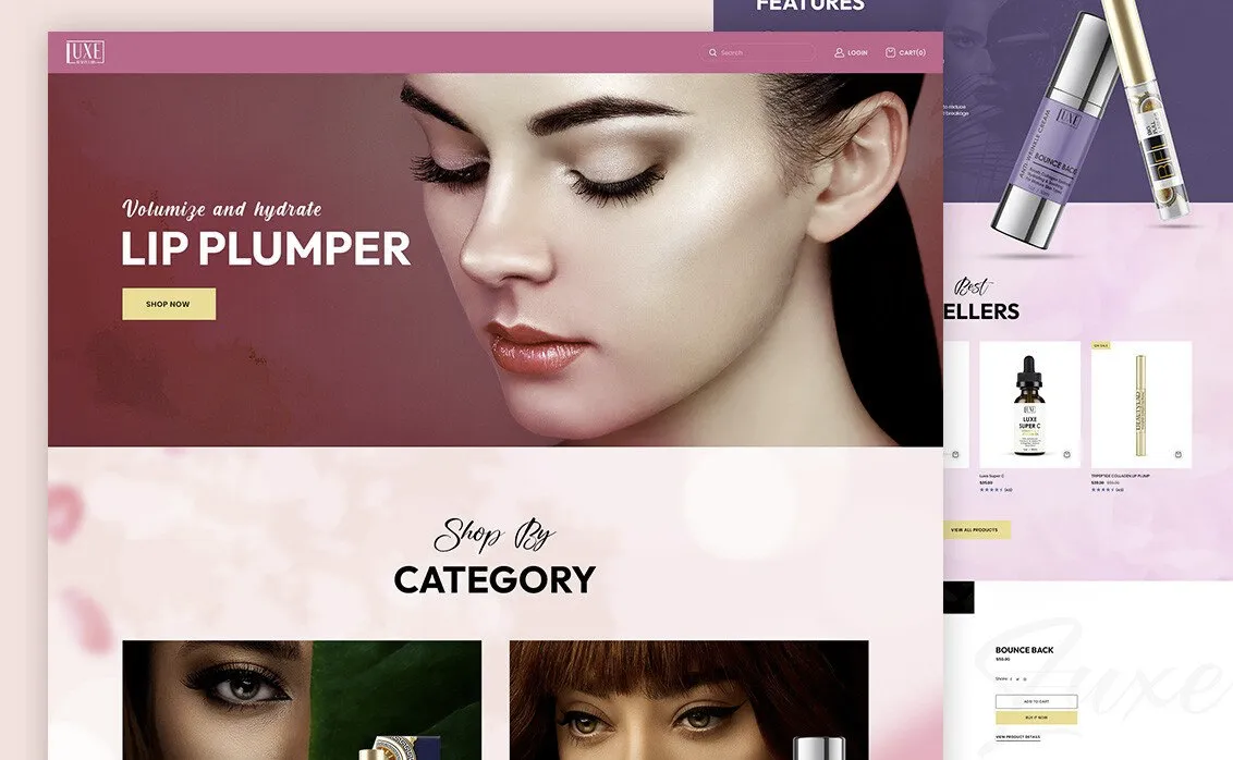 Beauty Products Website Design by IPER One Studio